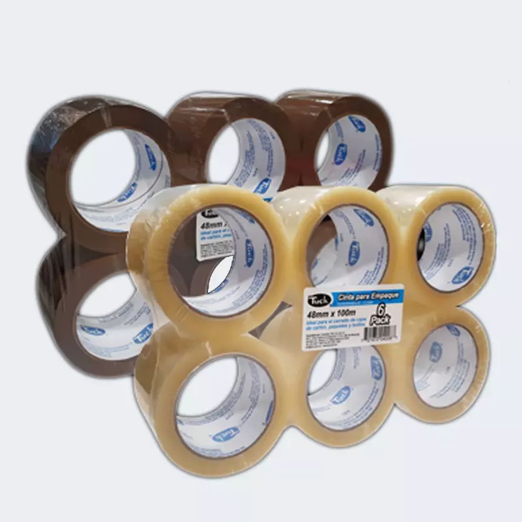 CINTA PARA EMPAQUE 48X100 TRANSPARENTE 278 (ACRILICA), TUK