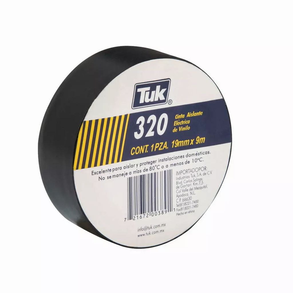 CINTA AISLANTE 19X9 VINIL NEGRO 320, TUK