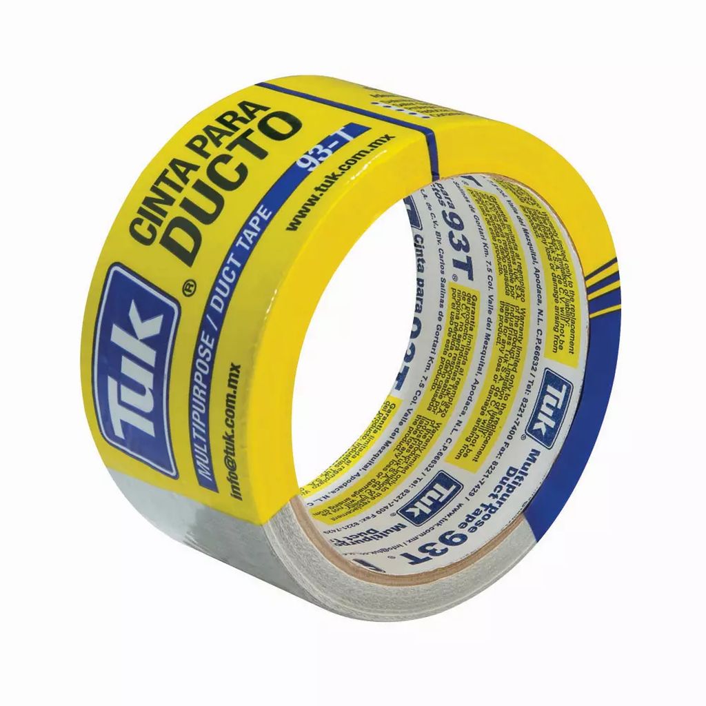 CINTA PARA DUCTO 48X10 GRIS PLATA 93T, TUK