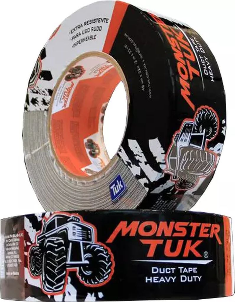 CINTA PARA DUCTO 48MM X 32MT NEGRA IMPERMEABLE USO RUDO (MONSTER TUK), TUK