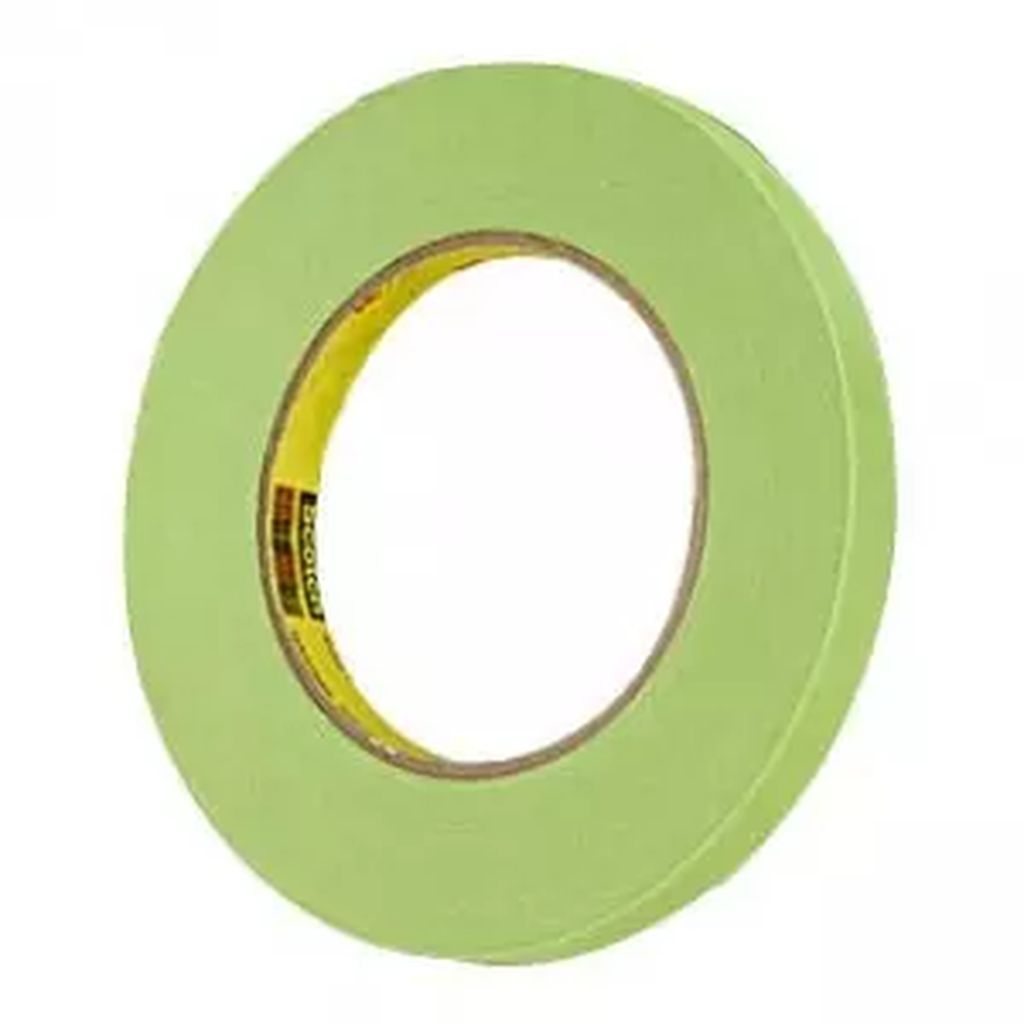 CINTA MASKING TAPE 233+ VERDE PARA ENMASCARAR 12 MM  X 45 MT, 3M