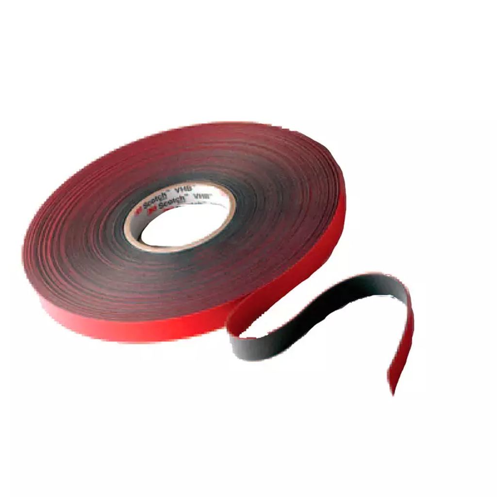 CINTA DE ESPUMA DOBLE CARA VHB ALTA TEMPERATURA USO GENERAL GRIS 12MM X 33MT, 3M