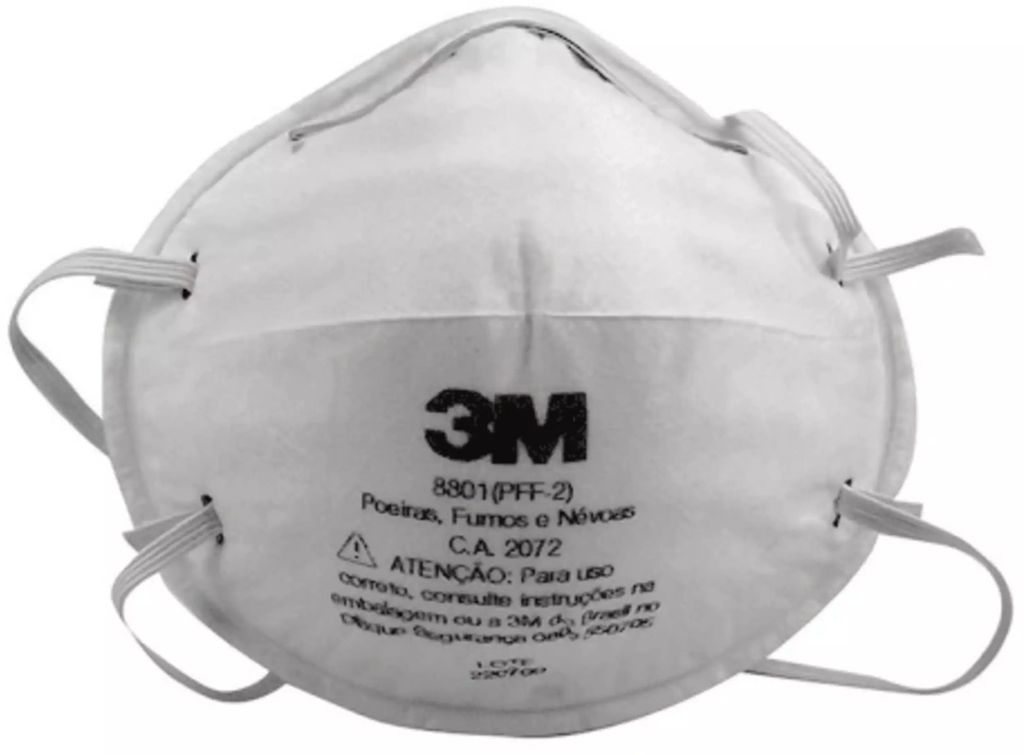 MASCARILLA PLEGABLE PARA POLVOS HUMOS Y NEBLINA (8801}, 3M
