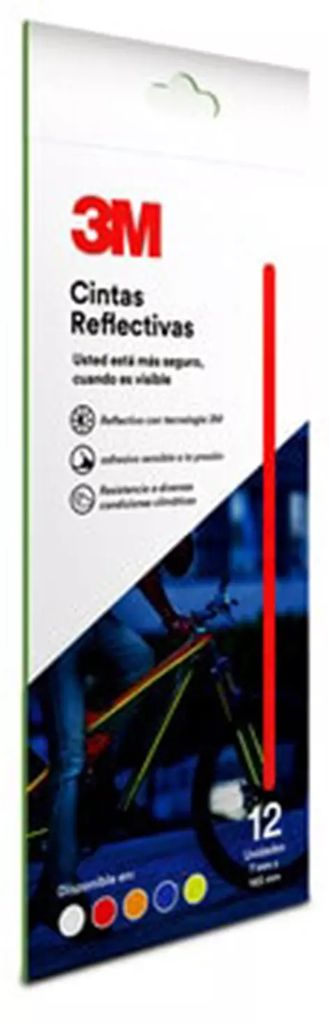 CINTA ADHESIVA REFLEJANTE TIRA DE 7MMX145MM (12 PZAS) NARANJA FLUORESCENTE, 3M