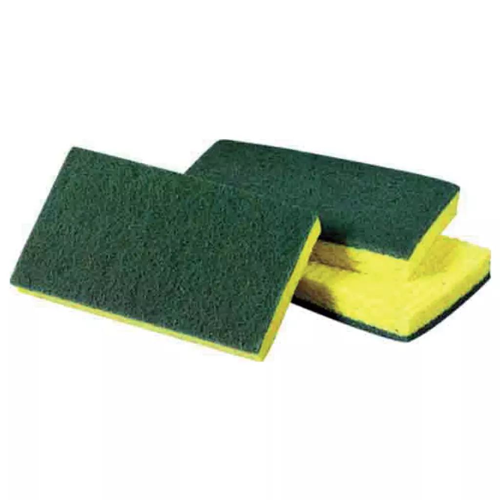ALMOHADILLA DE FIBRAESPONJA VERDE/AMARRILO 3.1/2"X4.3/4"X1" (80MMX120MMX27MM), 3M