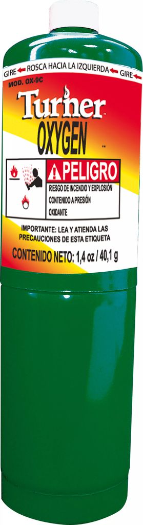 GAS DE OXIGENO PARA METAL  Y SOLDADURA 40 G MAPP VERDE, TURNER