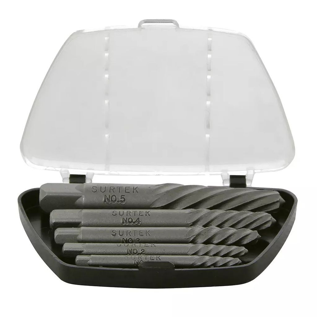 JUEGO DE EXTRACTORES PARA TORNILLO DE 5 PZ EN ESPIRAL DEL 1 AL 5, SURTEK