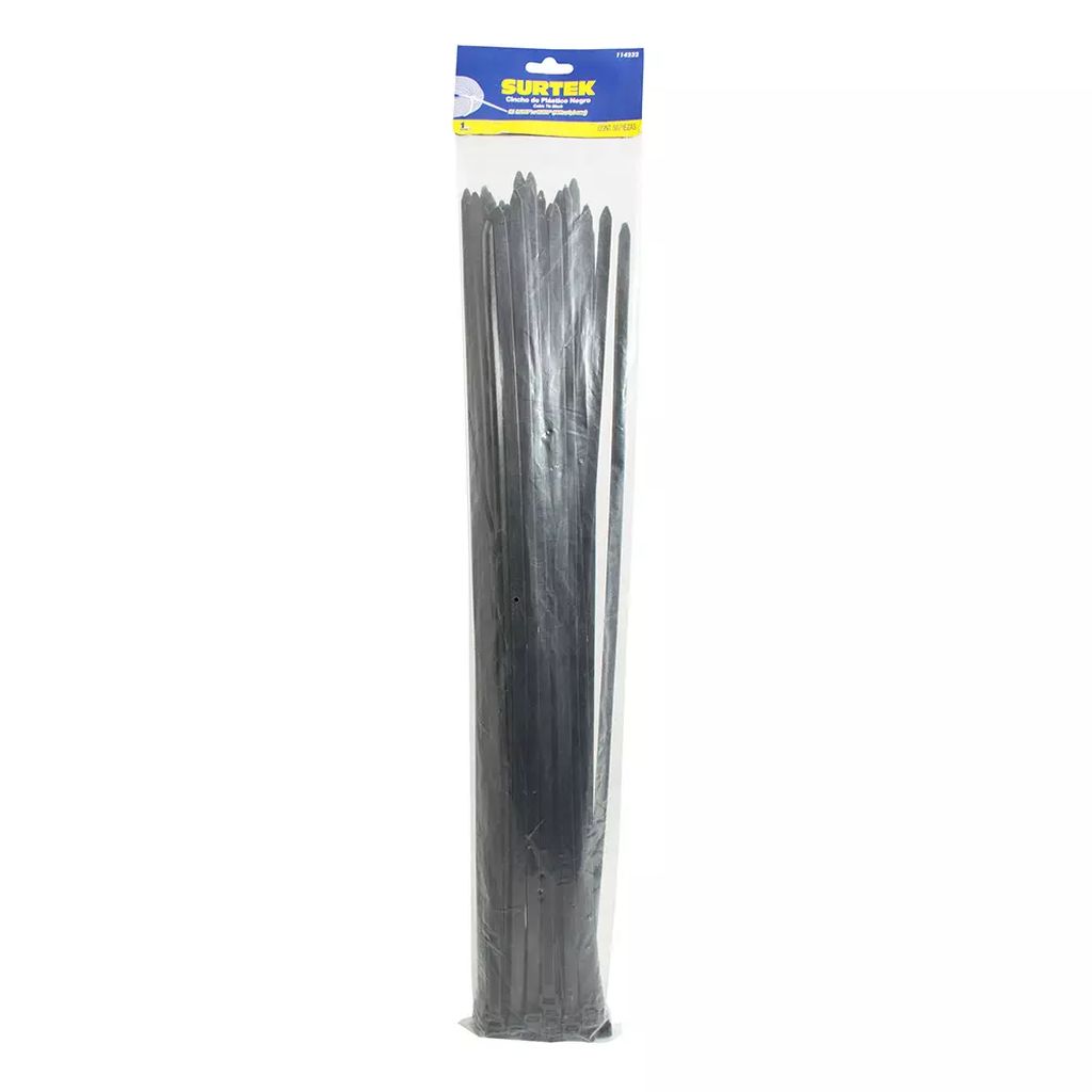 CINCHOS DE PLASTICO 203MM X 3.6MM NEGRO (50 PZAS), SURTEK