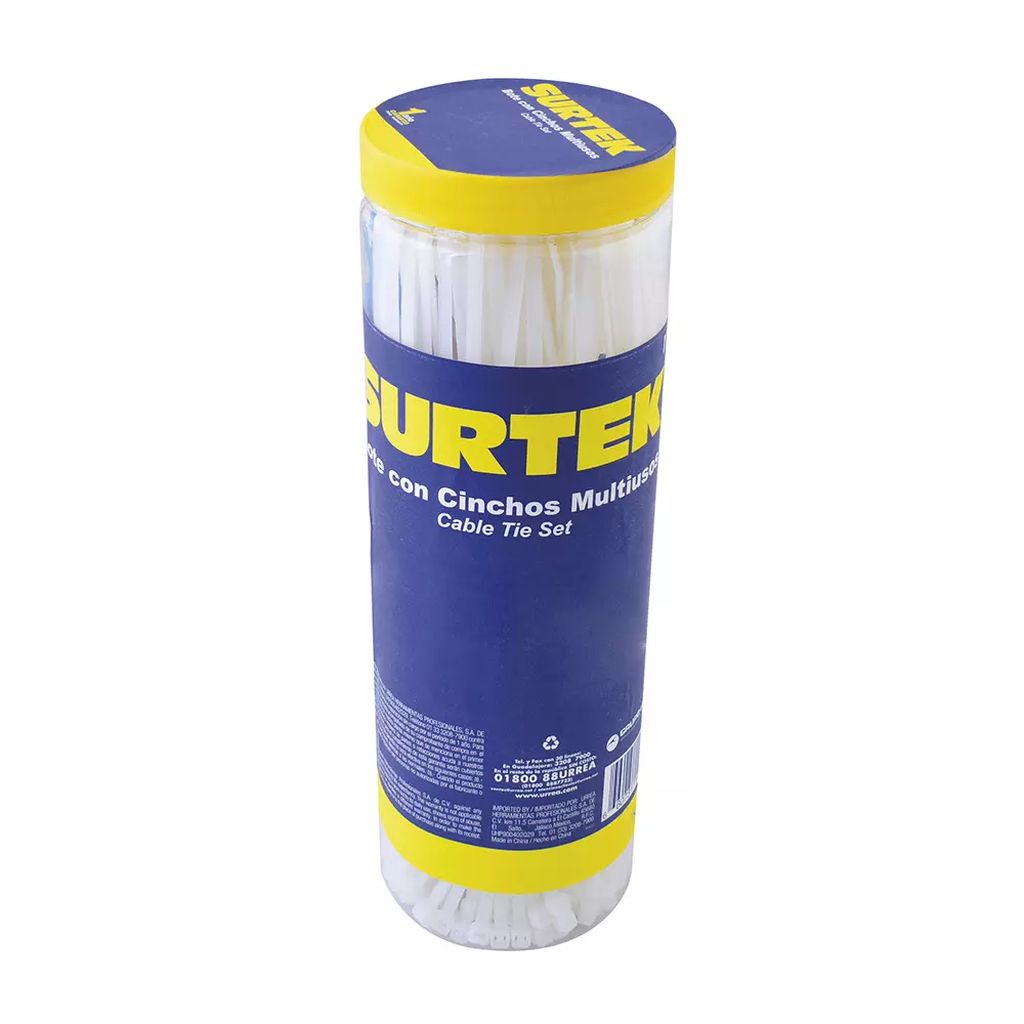 CINCHOS DE PLASTICO SURTIDOS (800 PZAS), SURTEK