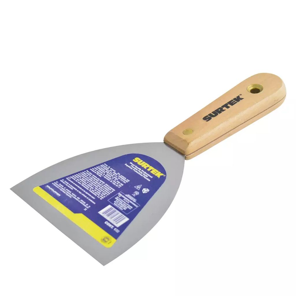 ESPATULA FLEXIBLE DE 1 MANGO DE MADERA, SURTEK