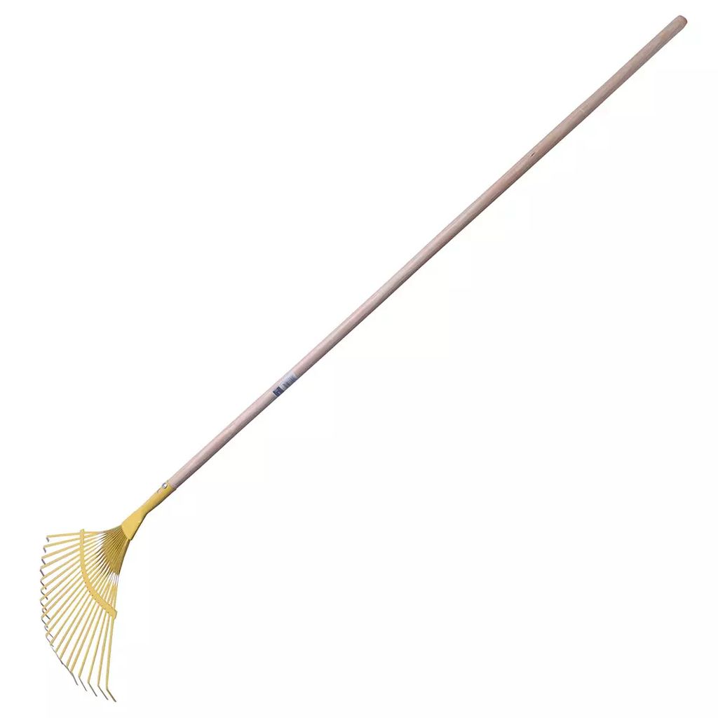 ESCOBA PARA JARDIN METALICA 20 DIENTES MANGO MADERA, SURTEK