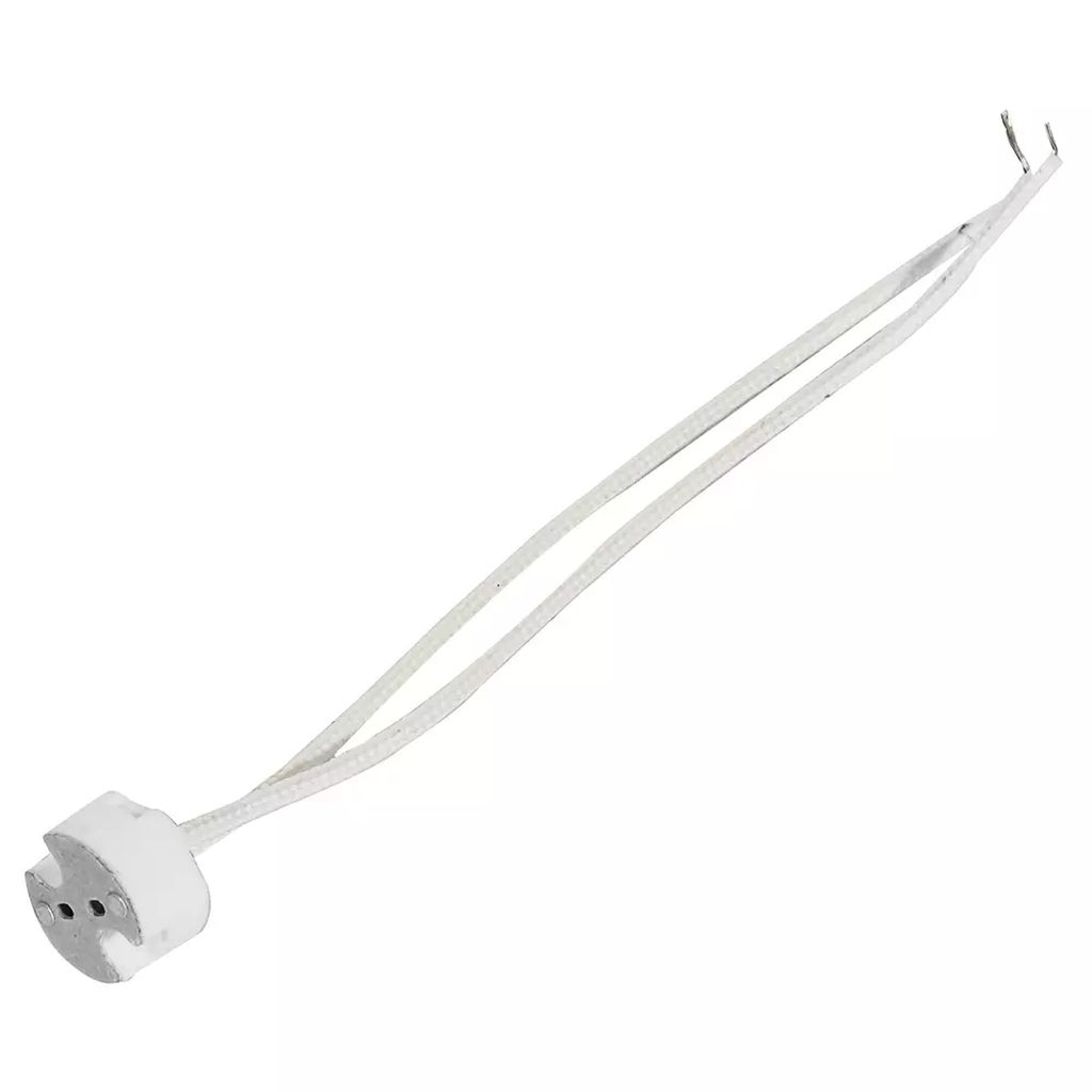 PORTA LAMPARA DE PORCELANA PARA MRBASE BI-PIN COLOR BLANCA, SURTEK