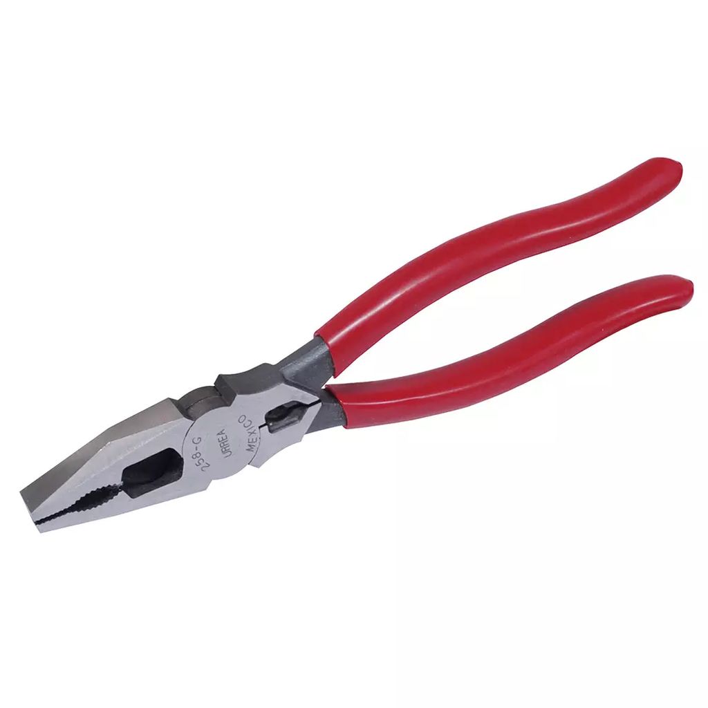 PINZA PARA ELECTRICISTA 8.9/16" UNIVERSAL CORTE LATERAL QUIJADAS CURVAS, URREA