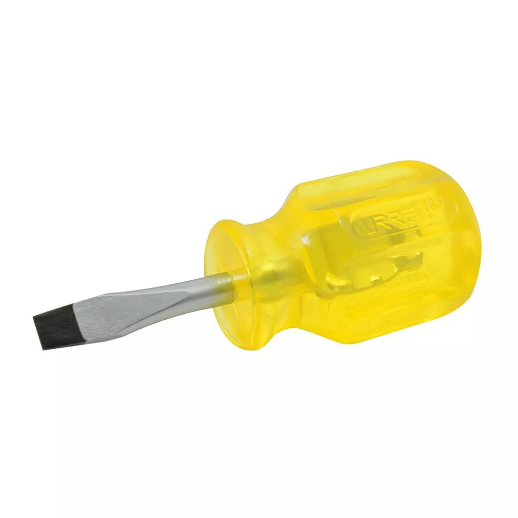 DESARMADOR PLANO 1/4"X1.1/2" (TROMPO) (AMBAR) (BARRA REDONDA), URREA