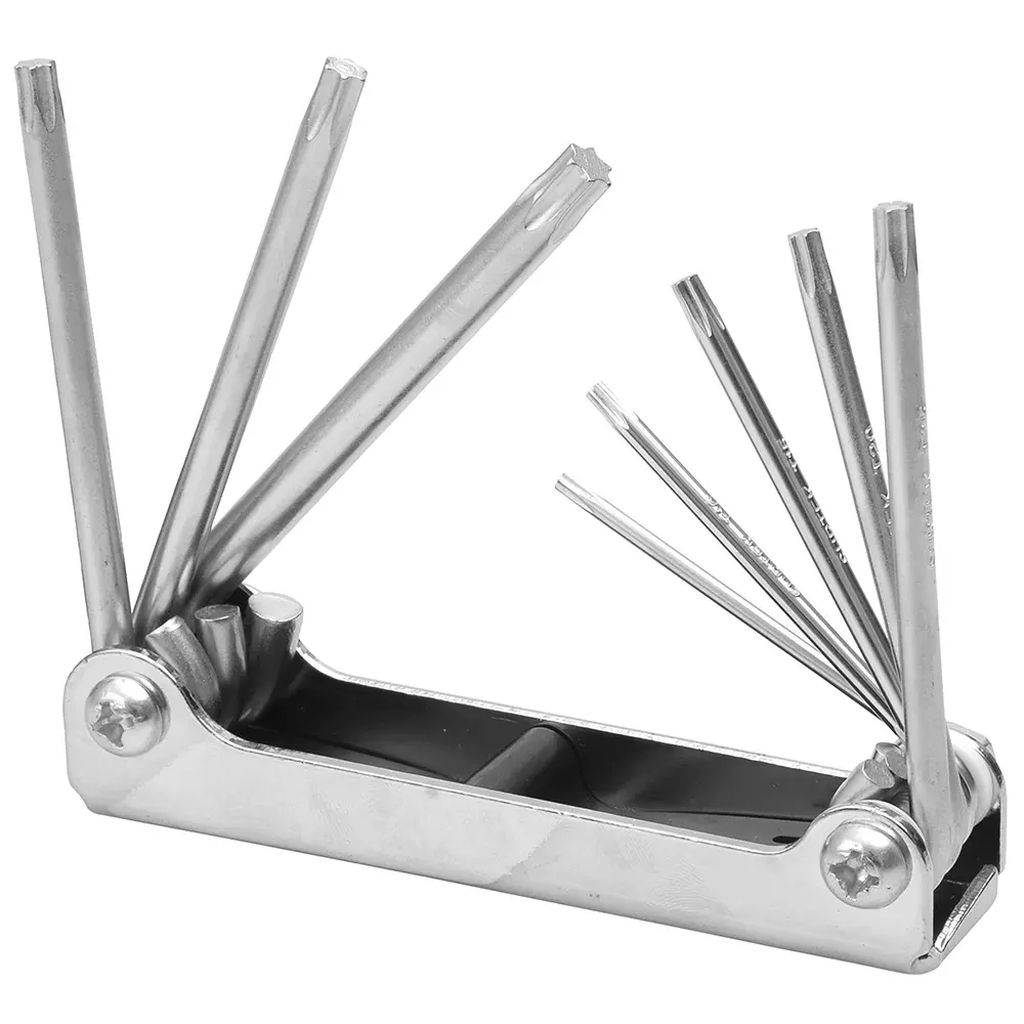 JUEGO DE LLAVES HEXAGONALES TORX (8 PZAS) METALICA T/NAVAJA T-9 A T-40, SURTEK