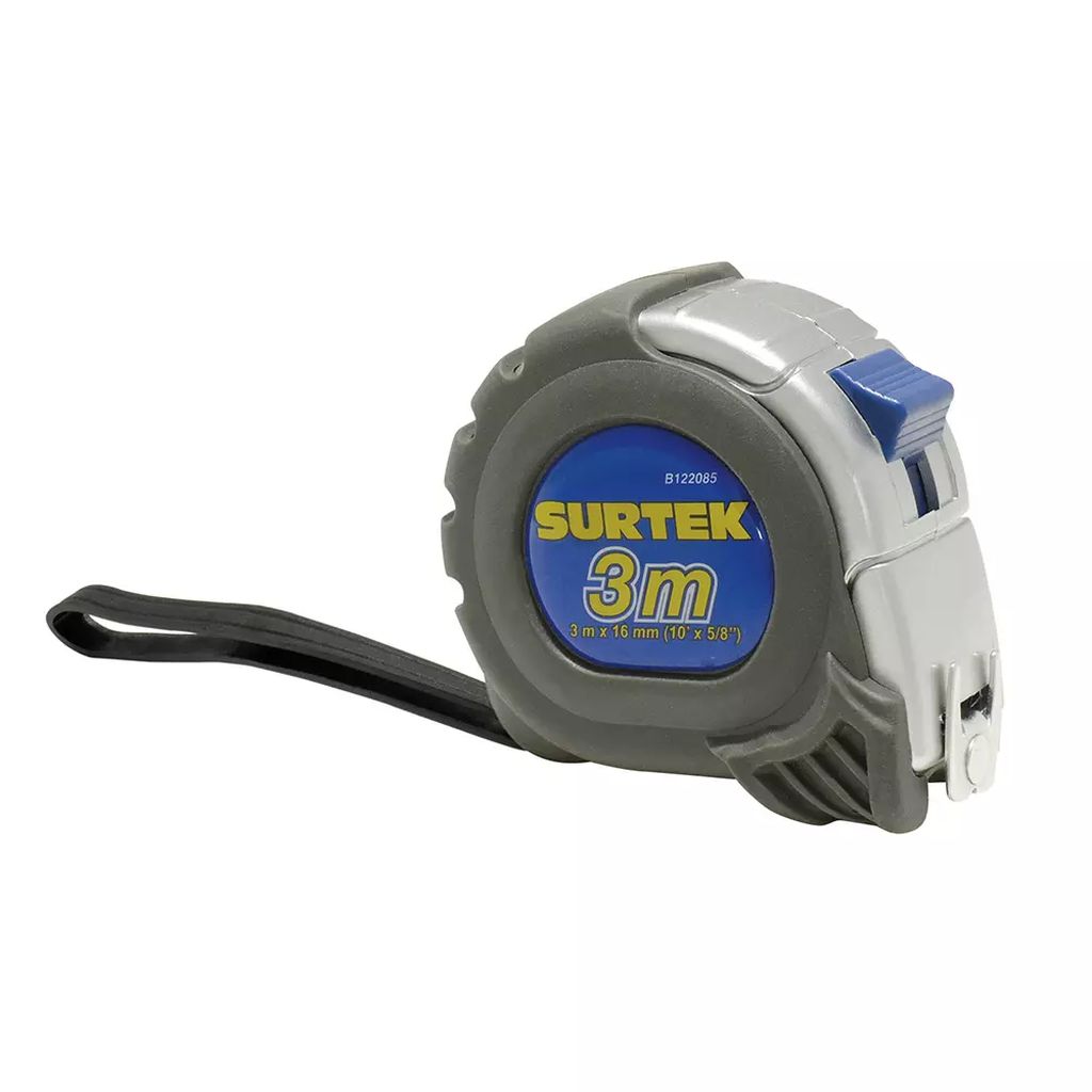 FLEXOMETRO 3.0MT X 19MM ANTI-IMPACTO SILVER BLISTER, SURTEK