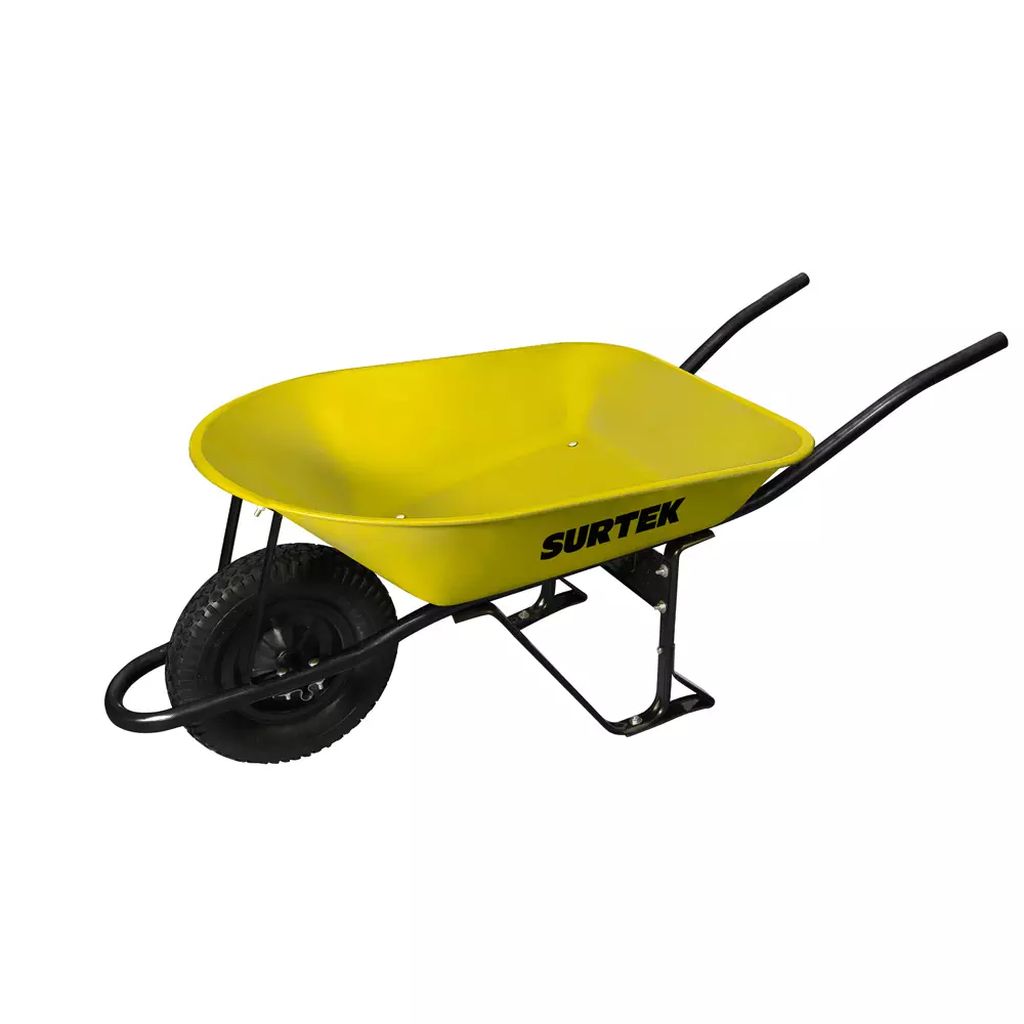 CARRETILLA CON BASTIDOR MET AMARILLA (CATR4) 4.5 FT LLANTA 4 CAPAS, SURTEK