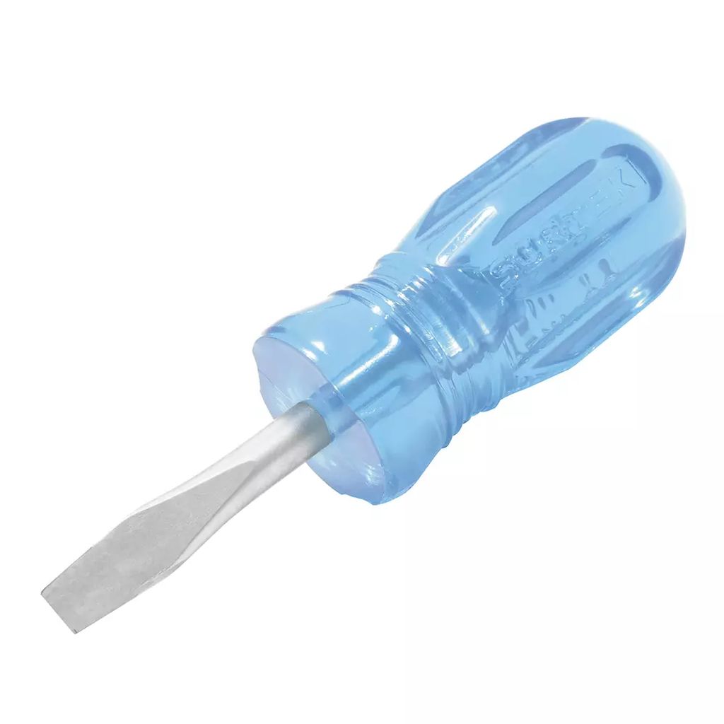 DESARMADOR PLANO 1/4"X1.1/2" (TROMPO) (AZUL) (BARRA REDONDA), SURTEK