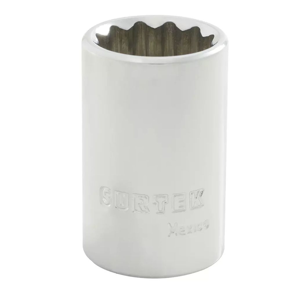 DADO CUADRO 1/2"X15MM CORTO 12 PTAS., SURTEK