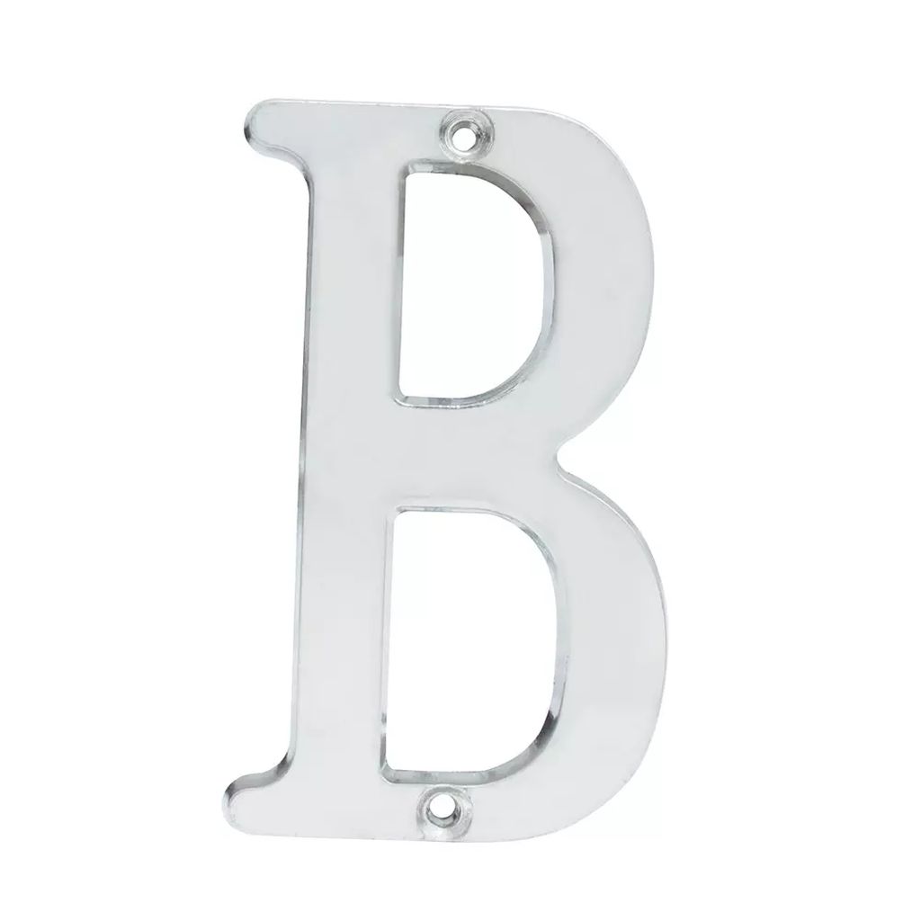 LETRA DE FACHADA B CROMO SATINADO, LOCK