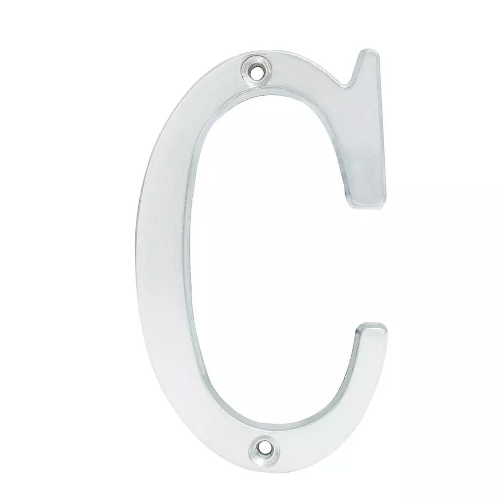 LETRA DE FACHADA C CROMO SATINADO, LOCK
