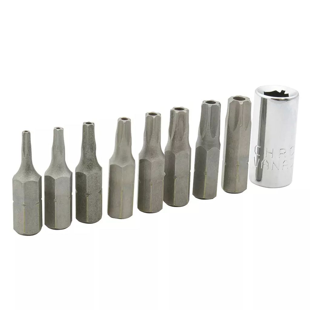 JUEGO DE PUNTAS TORX (8 PZAS) CON ORGANIZADOR, SURTEK
