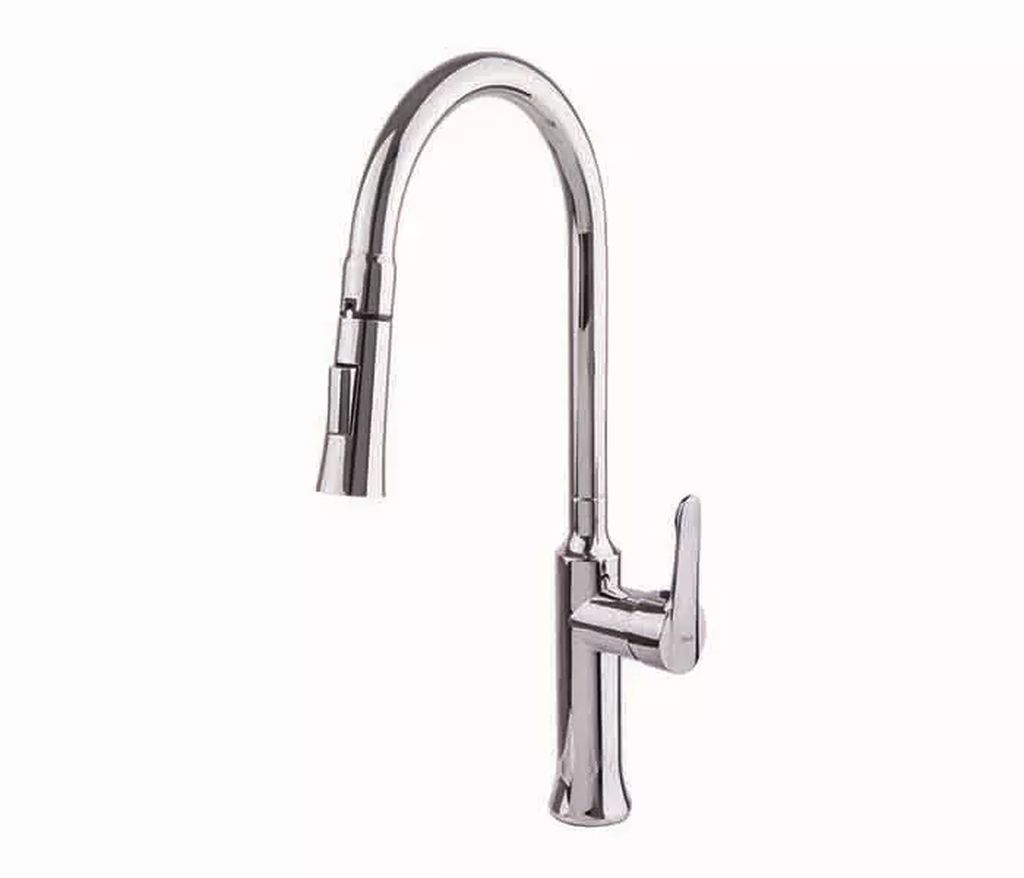 MONOMANDO PARA FREGADERO ECOLOGICO CON NARIZ RETRACTIL CROMO, DICA