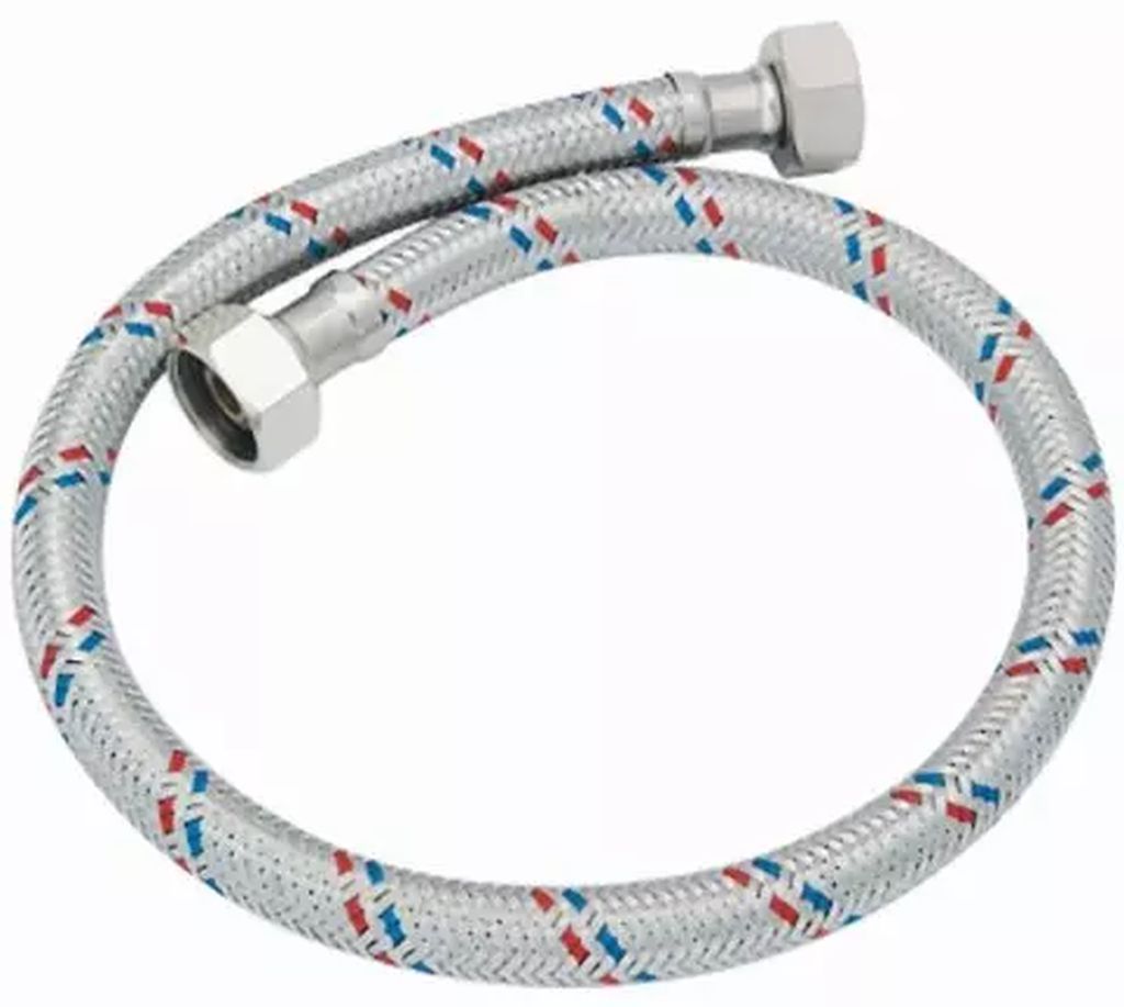 MANGUERA PARA WC FLEXIBLE DE ALUMINIO 35CM SALIDA 1/2"X7/8", DICA