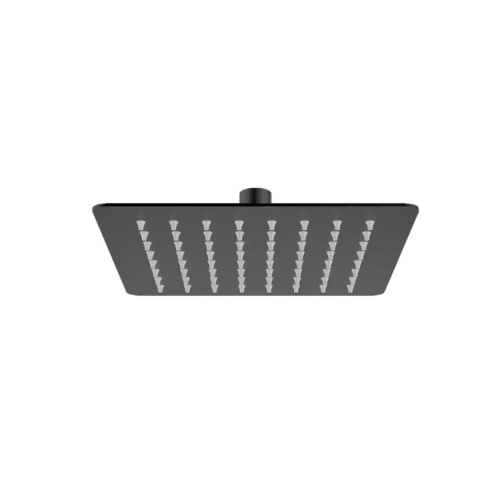 REGADERA PLATO CUADRADO 8"  ABS SIN BRAZO(NEGRO), DICA