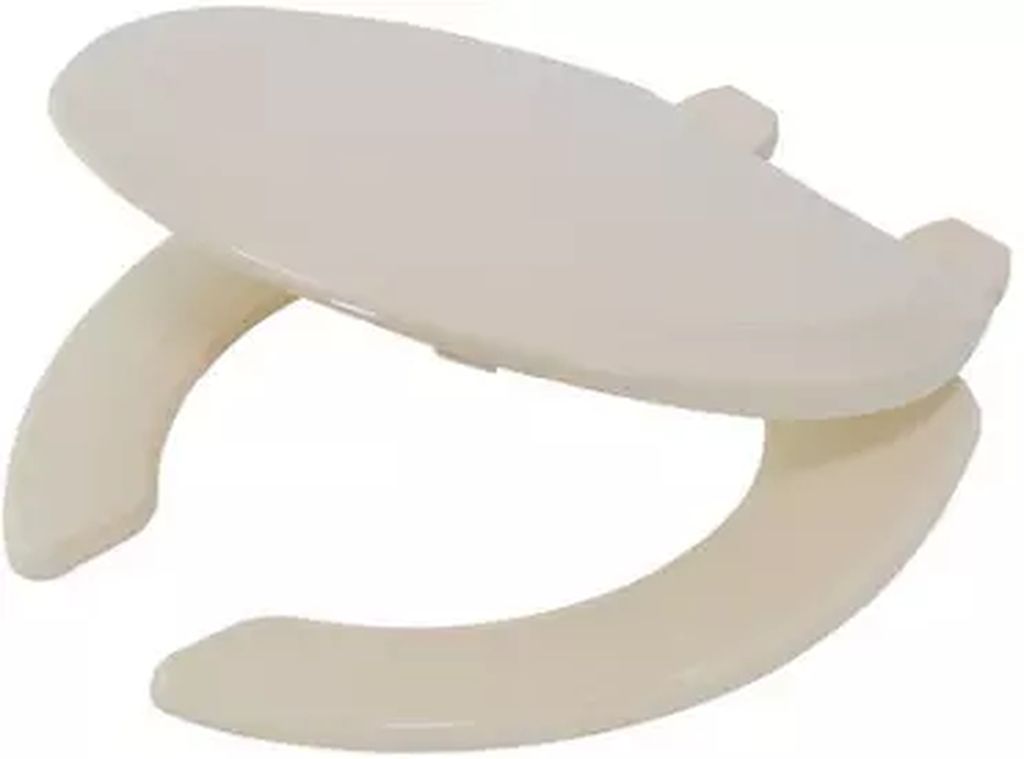 ASIENTO PARA W.C. REDONDO ABIERTO COLOR HUESO POLIPROPILENO 100% VIRGEN BISAGRAS AJUSTABLES, URREA PLOMERIA