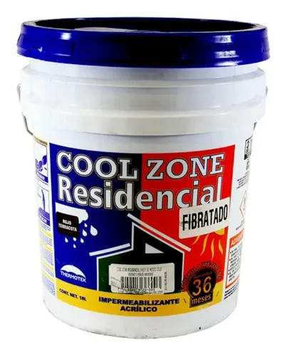 [T9 103008] IMPERMEABILIZANTE 3 AÑOS 18 LT ROJO COOL ZONE RESIDENCIAL, THERMOTEK